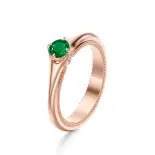 Pierścionek z różowego złota ze szmaragdem AJPZ_134